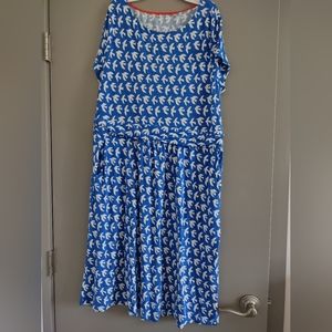 Women's Boden dress with birds size 14r usa